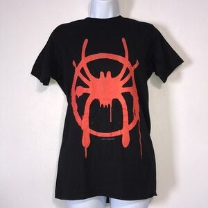 Marvel Spider Man Spiderverse Graphic Tee Black S